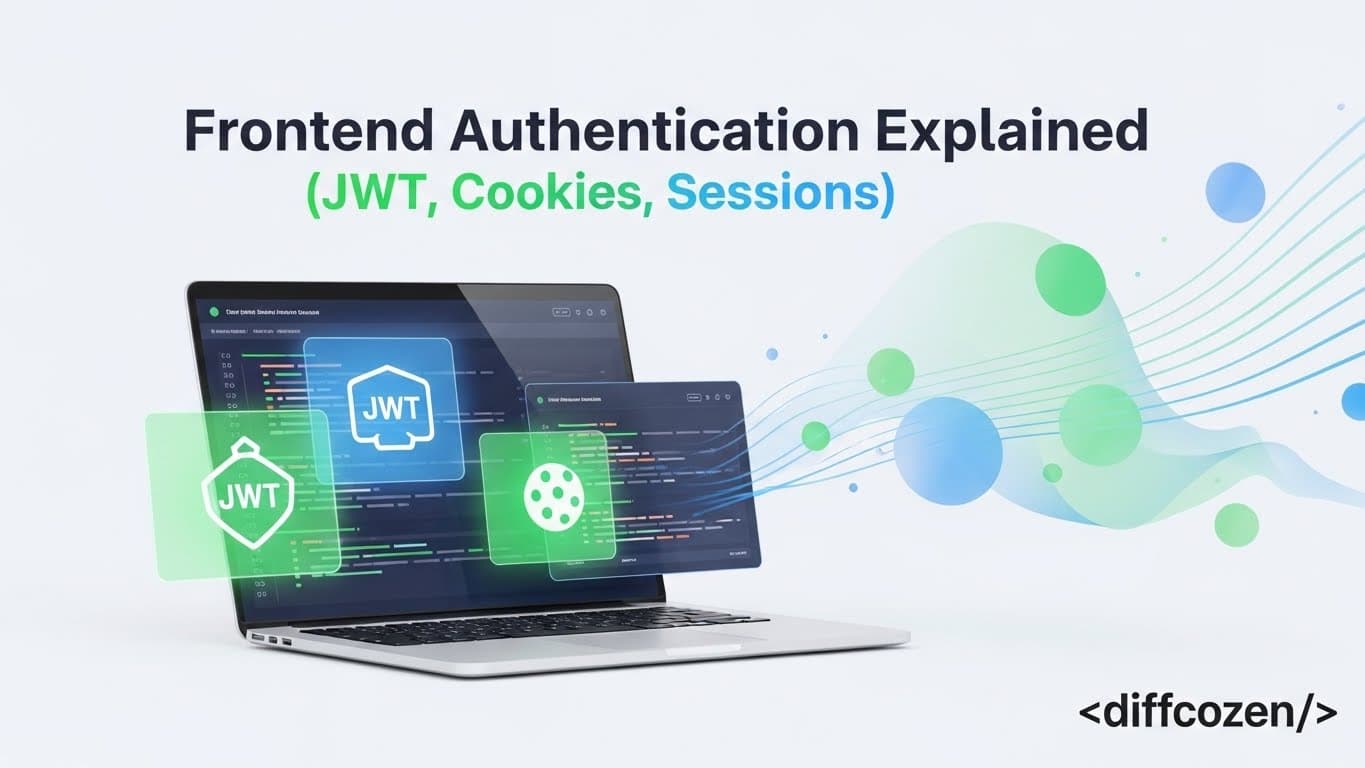 Frontend Authentication Explained (JWT, Cookies, Sessions) — Diffcozen