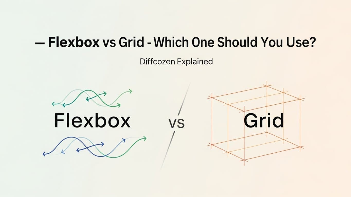 Flexbox vs Grid — Which One Should You Use? Diffcozen Explained